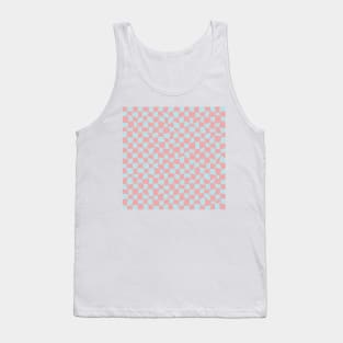 Warped Checkerboard, Pink and Blue Tank Top